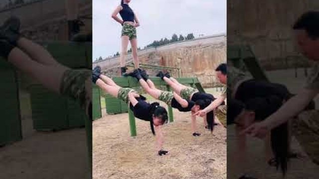 'Craziest Military Training Exercises Metamorphosis girl meets a good instructor #outdoor'