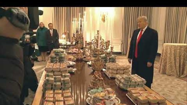 'Trump honors Clemson with fast food feast'