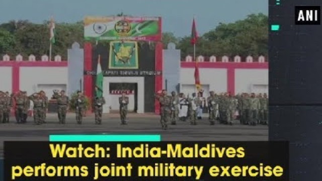 'Watch: India-Maldives performs joint military exercise in Belgaum - Karnataka News'