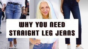 'Straight Leg Dark Wash Jeans Best Style Tips  #fashionover50 #jeanoutfits#shopmycloset'