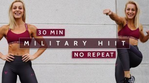 '30 MIN MILITARY HIIT - Power Workout | Intense | Super Sweaty | No Repeat | Creative | Hyped | Fun'