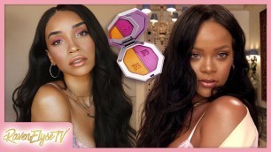 'I Tried Following Rihanna\'s Vogue Makeup Tutorial! (Fenty Beauty Beach Please)'