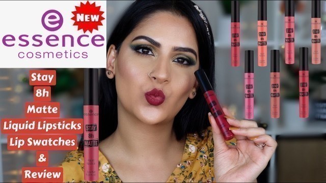 'NEW! ESSENCE STAY 8H MATTE LIQUID LIPSTICKS LIP SWATCHES & REVIEW | NEW DRUGSTORE LIPSTICK 2020'