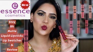 'NEW! ESSENCE STAY 8H MATTE LIQUID LIPSTICKS LIP SWATCHES & REVIEW | NEW DRUGSTORE LIPSTICK 2020'