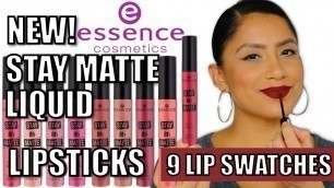 'NEW! ESSENCE COSMETICS STAY MATTE LIQUID LIPSTICK + LIP SWATCHES | MAC DUPE? | MagdalineJanet'