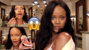 'i tried rihanna\'s makeup routine and... girl.'