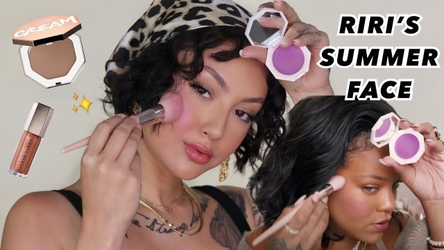 'FOLLOWING RIHANNA\'S SUMMER FENTY FACE MAKEUP LOOK'