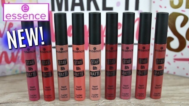 'Essence Stay 8h Matte Liquid Lipstick - Lip Swatches, Wear Test, Review (The best??)'