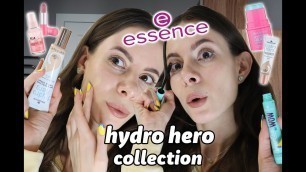 'TRYING OUT NEW ESSENCE MAKEUP (Hydro Hero Collection: Mascara, Lipstick, Tinted Cream, Primer)'