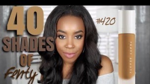 'FENTY BEAUTY BY RIHANNA FOUNDATION ON DARK SKIN | FIRST IMPRESSION | Andrea Renee'