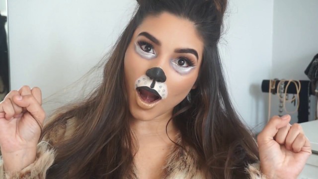 'PUPPY HALLOWEEN MAKEUP | CUTE & EASY COSTUME'