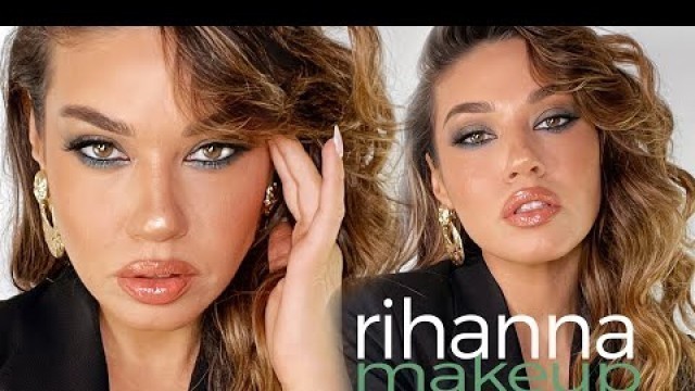 'Rihanna Makeup Look + I met Rihanna!! | Eman'