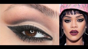 'Rihanna makeup tutorial for hooded eyes!'