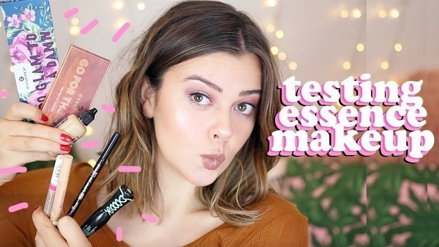 'AVERAGE GIRL TRIES ESSENCE MAKEUP - FULL FACE TESTING + FIRST IMPRESSIONS | LUCY WOOD'