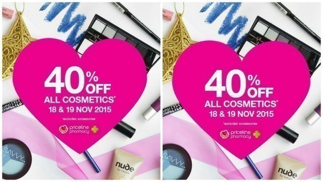 'Priceline 40% off Cosmetics SALE RECOMMENDATIONS | Miss Billy'