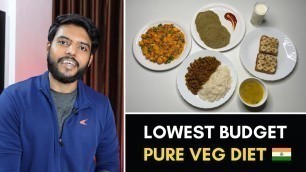 'Lowest Budget Bodybuilding Diet Plan For College Students ( Pure Veg ) | 157gms Protein !! 