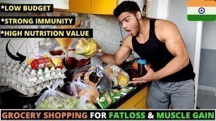 'LOW BUDGET BODYBUILDING GROCERY SHOPPING|Cheapest Indian Bodybuilding Foods to Build Strong Immunity'