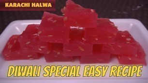 'Bombay Karachi Halwa || Diwali recipe || Karachi Halwa || Corn Flour Halwa ||  Diwali Sweets'