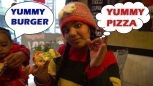 'Pizza Burger party | Hungry point pizza | Punjabi village food factory'