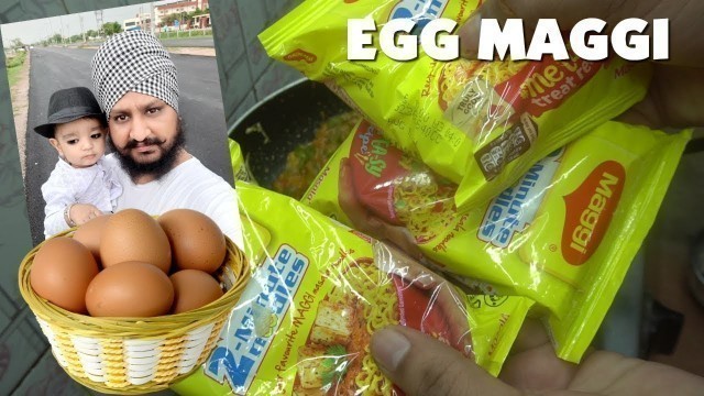 'EGG MAGGI RECIPE | MAGGI NOODLES | EGG MAGGI PREPARED BY MY HUSBAND | maggi ASMR'