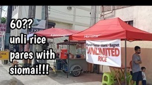 'Biñan unli rice pares with siomai || sulit sa 60 pesos!!'