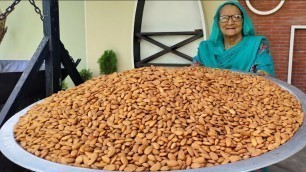 'BADAM HALWA MAKING | Veg Village Food'