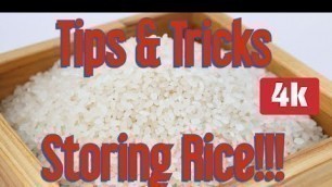 'Storing Rice Long Term: DIY video, How to store rice long term! Some Tips and Tricks Folks.'