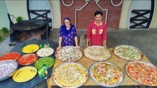 '6 Fully Loaded PIZZA Recipe | Paneer,Mushroom,Pasta,Tomato,Corn,Veg,Pizza Recipes'