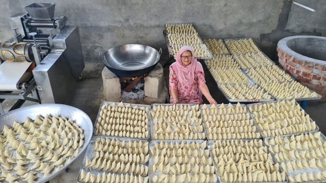 'SAMOSA PREPARED IN HUGE QUANTITY | STREET ONION POTATO SAMOSA RECIPE'