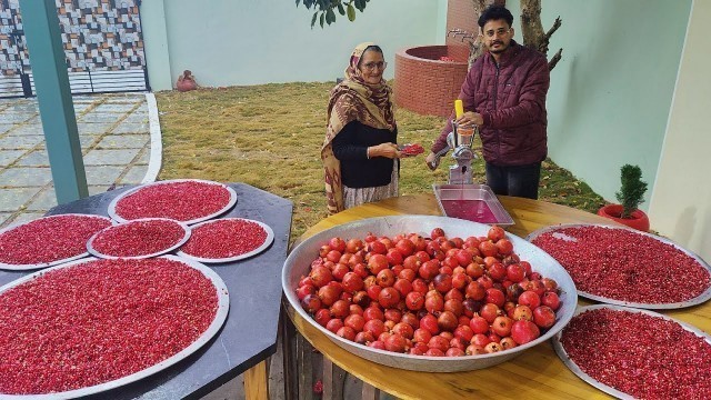 'POMEGRANTE JUICE  | 200KG Pomegranate juice | Fruit Cutting | Healthy Fruit Juice'