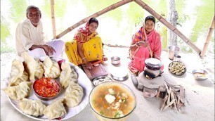 'দুর্গাপুজো স্পেশাল রেসিপি চিকেন মোমো সাথে ঝাল সস আর সুপ||pujo special recipe'