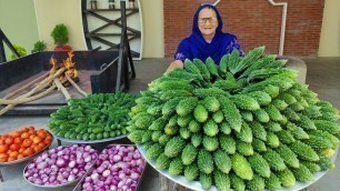 'Karela Cooked In Our Traditional Style | Bitter Gourd Recipe | Village Cooking Recipe'