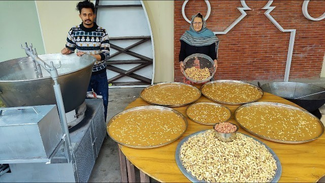 'PEANUT BURFI Prepared By My Granny | Indian Dessert | Milk Burfi Recipe | Veg Village Food'