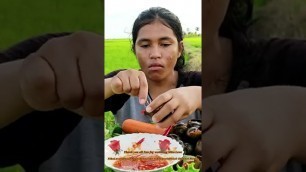 '#Nika mukbang Eating Vegetable / #Nika snail eating #shorts'