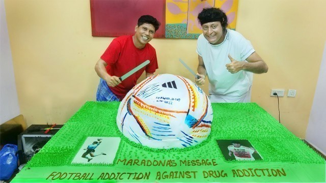 '100 KG FOOTBALL CAKE | Yummy Chocolate Cake | Football Addiction Against Drug Addiction'