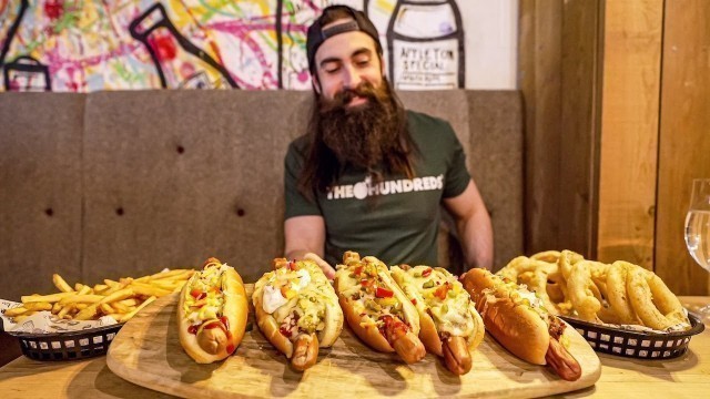 'EVERYBODY\'S UNBEATEN HOT DOG PLATTER CHALLENGE | BeardMeatsFood'