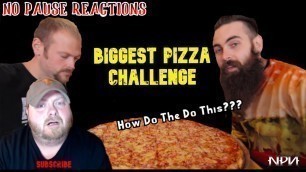 'Beard Meats Food... Biggest Pizza Challenge (REACTION) | NPR #250'