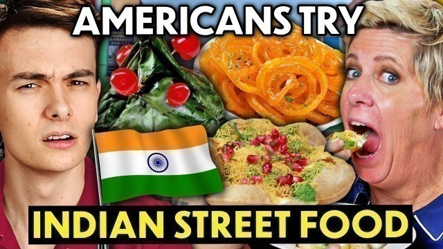 'Americans Try Indian Street Food For The First Time! (Pav Bhaji, Dahi Puri, Jalebi)'