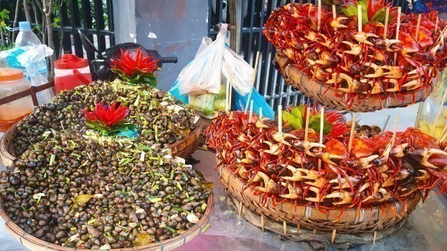 'Snails, Crabs, Fresh Vegetables, & More - Fresh Food Compilation @ Cambodian Wet Market'