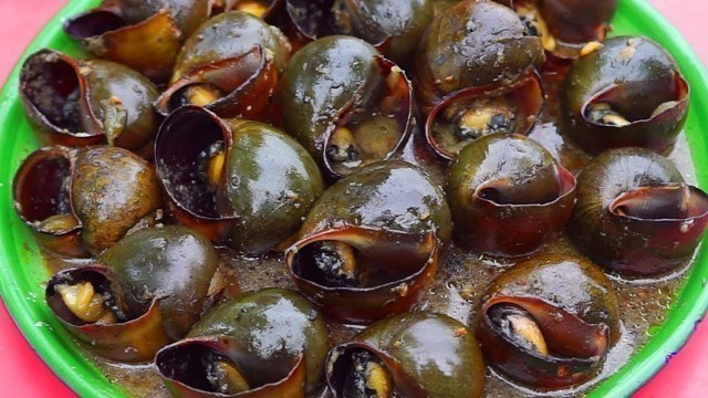 'Delicious Cooking Snails food​ for dinner - Eating collection snails'