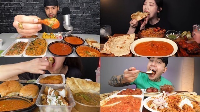 'ASMR || Mukbangers trying Indian foods || Mukbang Goals.'