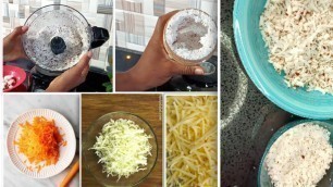 'How to Use A Food Processor & Dry Mill Blender to Shred/Grate Coconut,Carrot,Apple,Cheese,Cucumber'