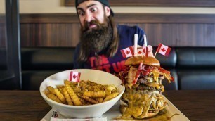 'THE CANADIAN BREWHOUSE BURGER & POUTINE CHALLENGE | CANADA PT.3 | BeardMeatsFood'