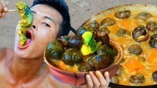 'Yummy Snails Food - Cooking Curry Snails - Curry Snails Recipe'