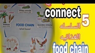 'الصف الخامس الابتدائي لغه انجليزيه كونكت #connect شرح درس السلسله الغذائيه food chain حصه اون لاين'