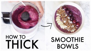 'How to Make THICK SMOOTHIE BOWLS in a Food Processor | Thick Smoothie Bowl Without Expensive Blender'