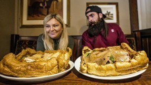 'THE MONSTER YORKSHIRE PUDDING CHALLENGE WITH MRS BEARD | BeardMeatsFood'