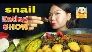 'Cooking and Eating river Snails (Chengkol) with Potatoes  Spicy || Manipur Food'