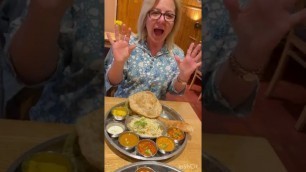 'My friend trying Indian food for the first time!!!! ||Indian Thali||short vlog||Darisann||'