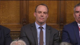 'The awkward moment Theresa May thanks Dominic Raab'